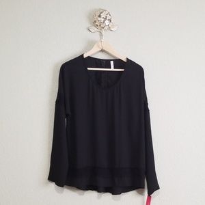 Xhilaration size large black long sleeve top